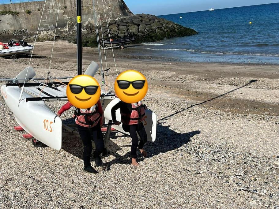 トルヴィル＝シュル＝メールAppart Lumineux Avec Vue Sur Mer A 180 Degresアパートメント エクステリア 写真